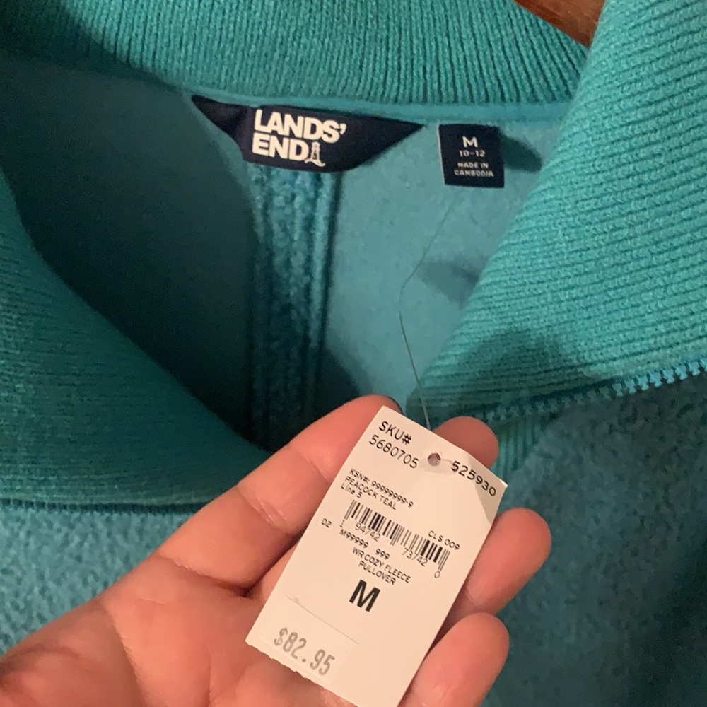 Lands end blue half zip sweater - Picture 2 of 3